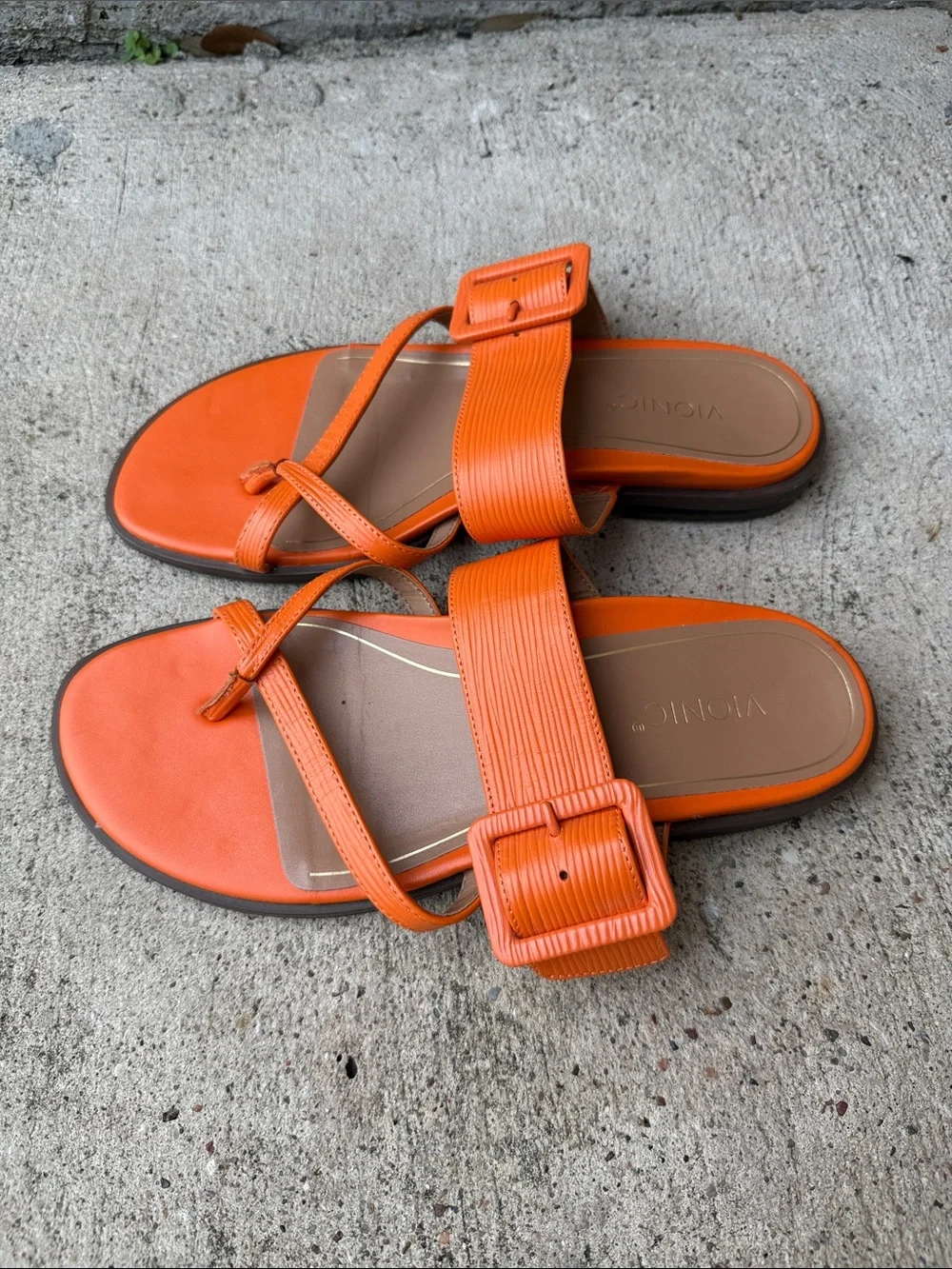 Vionic Julep Women's Dressy Supportive Sandals Orange Size 7